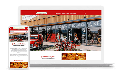 Site web lafabriqueabiscuits.fr réalisé par Tom Delaunay