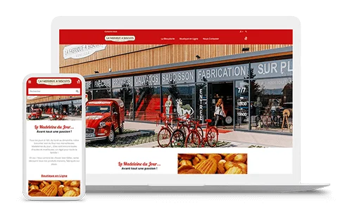 Site web lafabriqueabiscuits.fr réalisé par Tom Delaunay